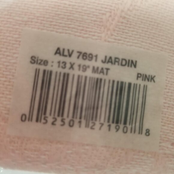 Pink Fabric Placemats, Blush, Casual Park Manor set of 4 Kitchen Linens 19 inch - Picture 4 of 4